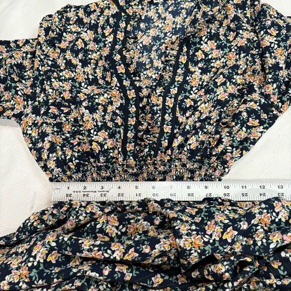 Max Studio Floral-Print Tiered Crep Midi Dress Sz M - Picture 3 of 13